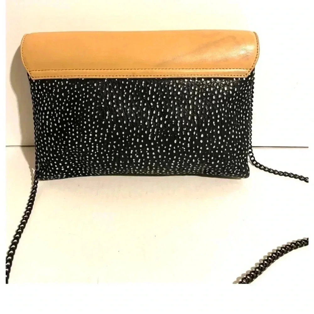 Loeffler Randall multicolors leather/ embossed crossbody handbag